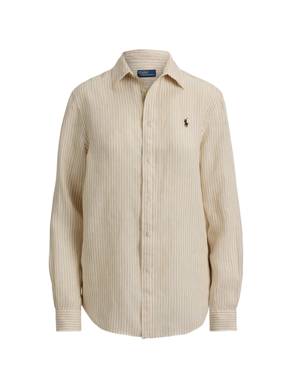 Polo Ralph Lauren Classic fit striped linen shirt - Nude