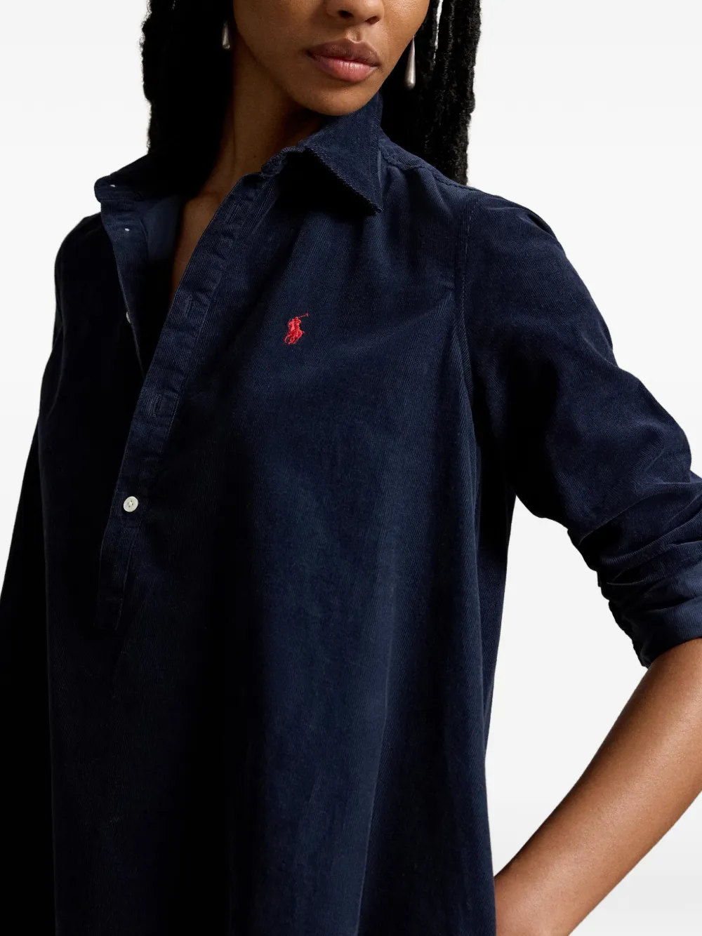 Polo Ralph Lauren Mini-jurk met geborduurd logo Blauw