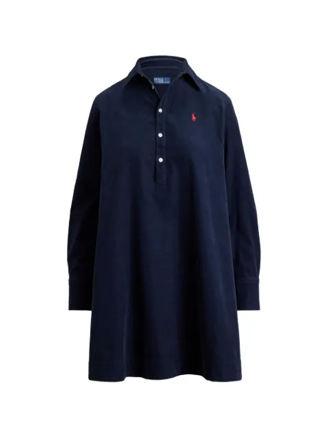 Polo Ralph Lauren corduroy logo-embroidered mini dress