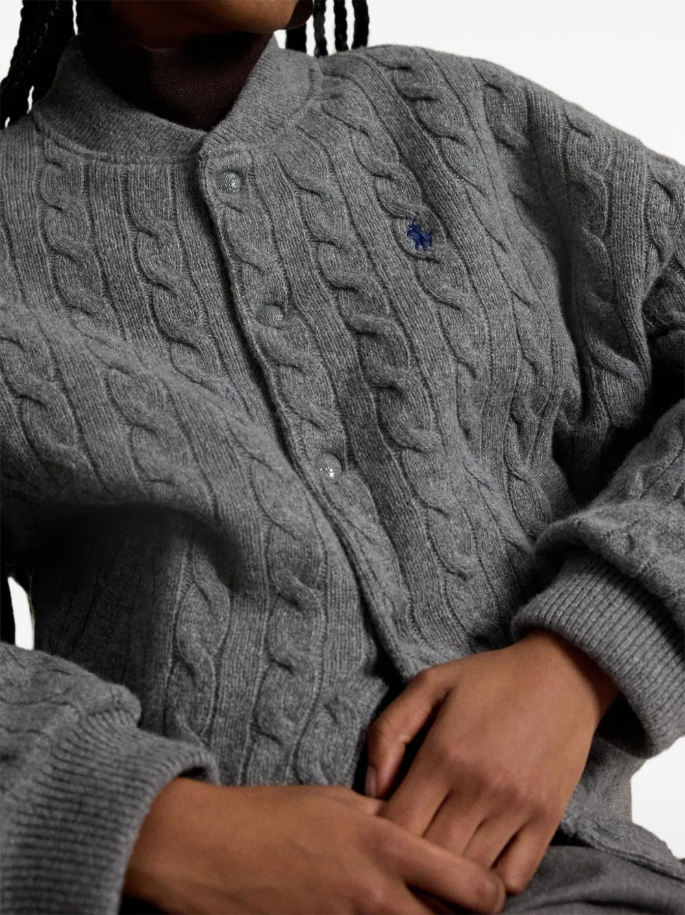 Polo Ralph Lauren Kabelgebreid bomberjack Grijs