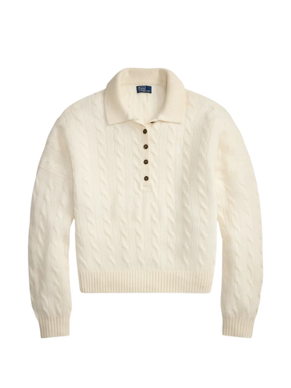 Polo Ralph Lauren Polo-Pullover mit Zopfmuster - Nude