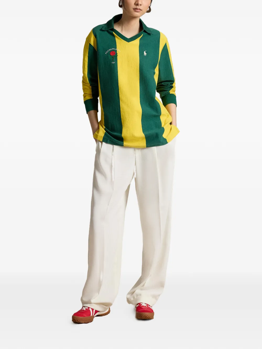 Polo Ralph Lauren Gestreepte polotop Groen