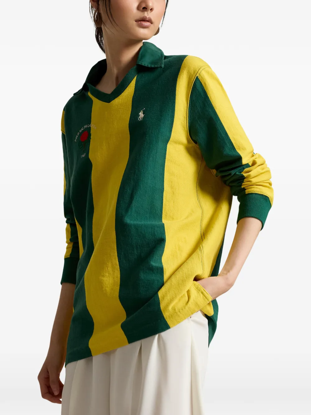 Polo Ralph Lauren Gestreepte polotop Groen