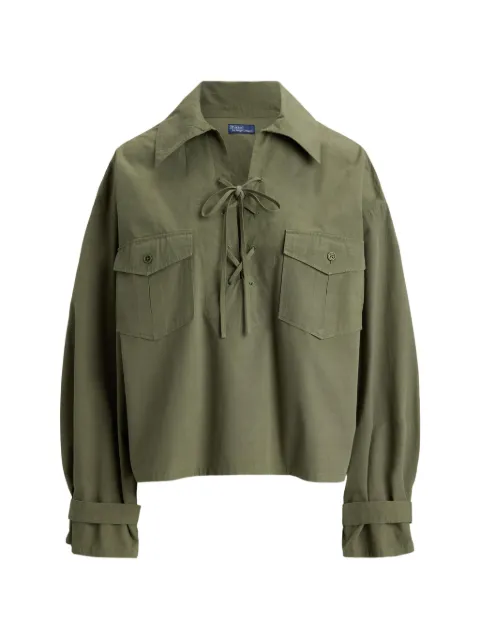 Polo Ralph Lauren lace-up cotton blouse