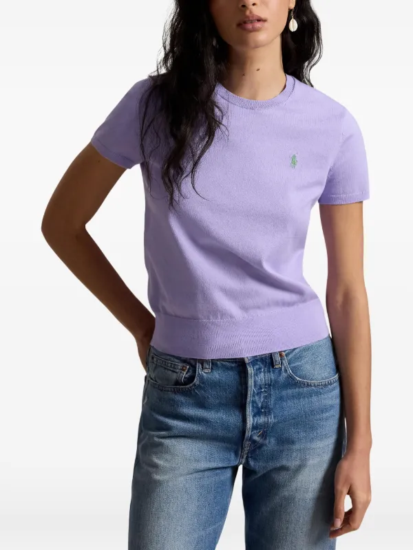 Polo Ralph Lauren short-sleeve Sweater | Purple | FARFETCH
