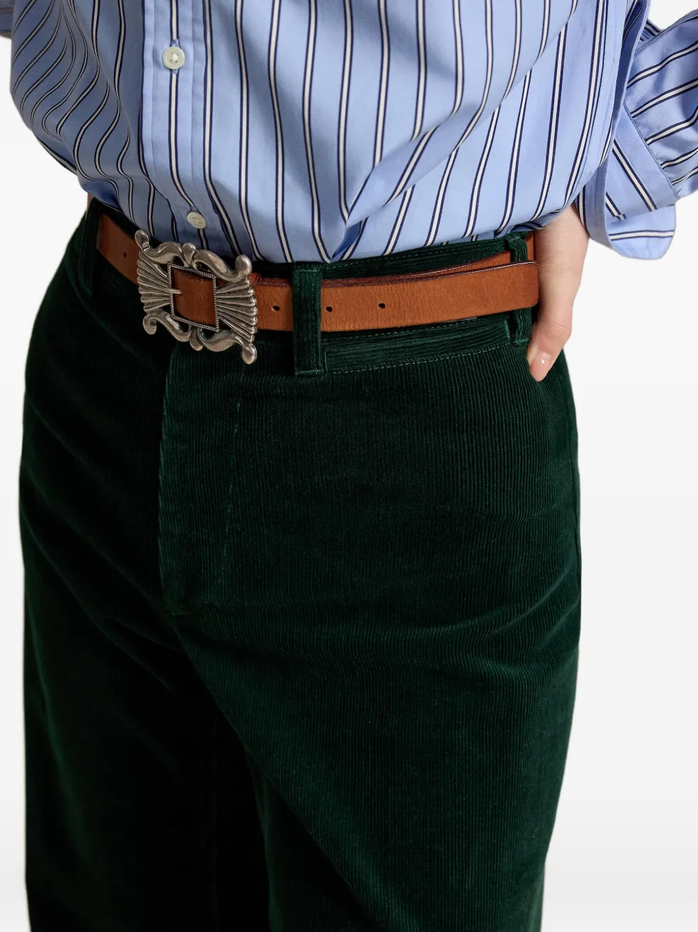 Polo Ralph Lauren Brighton ribfluwelen flared broek Groen