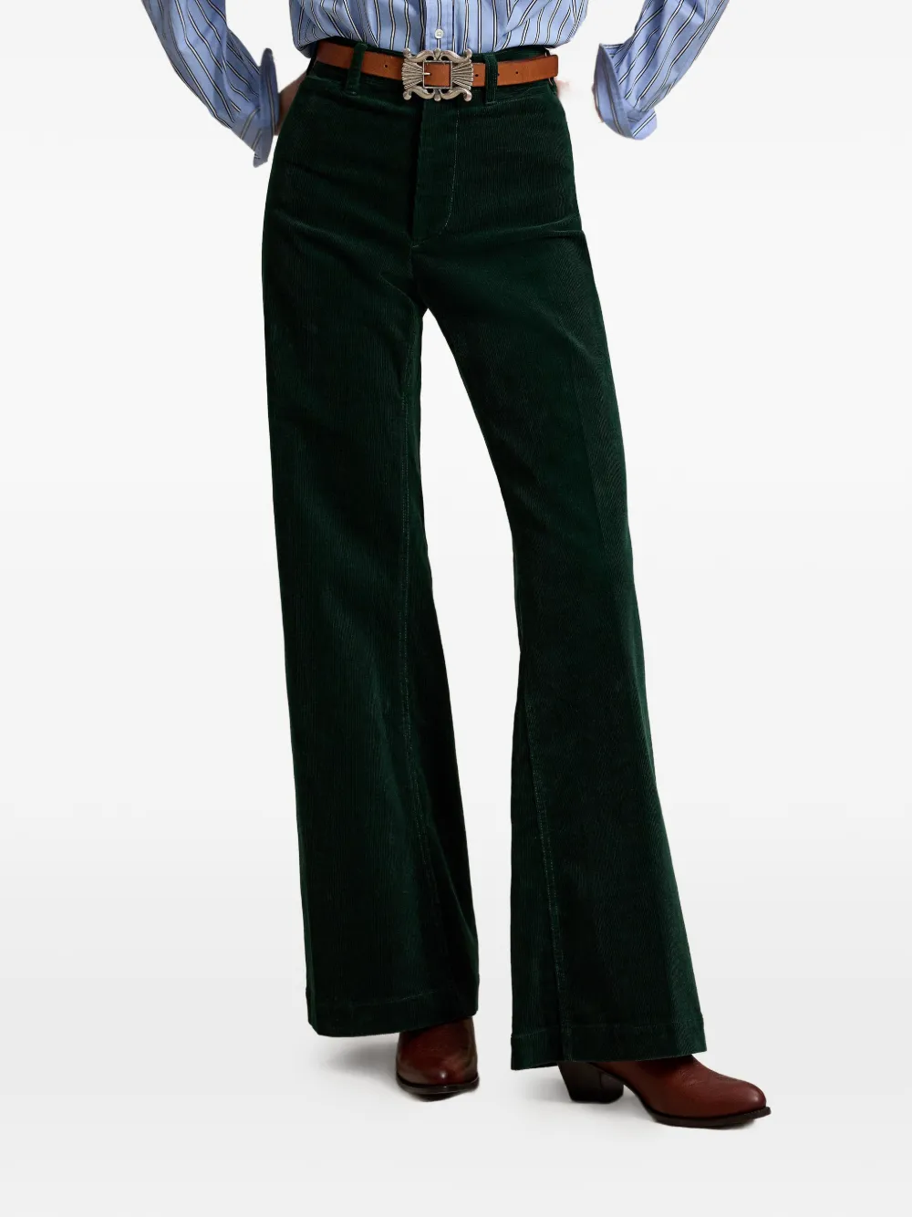 Polo Ralph Lauren Brighton ribfluwelen flared broek Groen