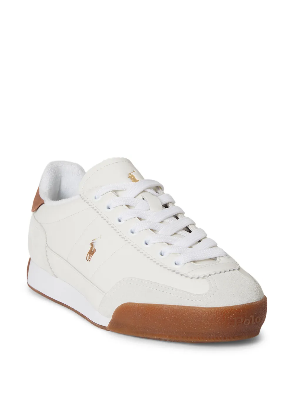 Polo Ralph Lauren Hester leren sneakers Beige
