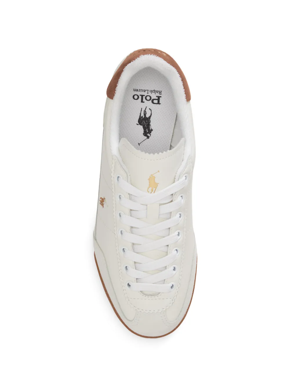 Polo Ralph Lauren Hester leren sneakers Beige