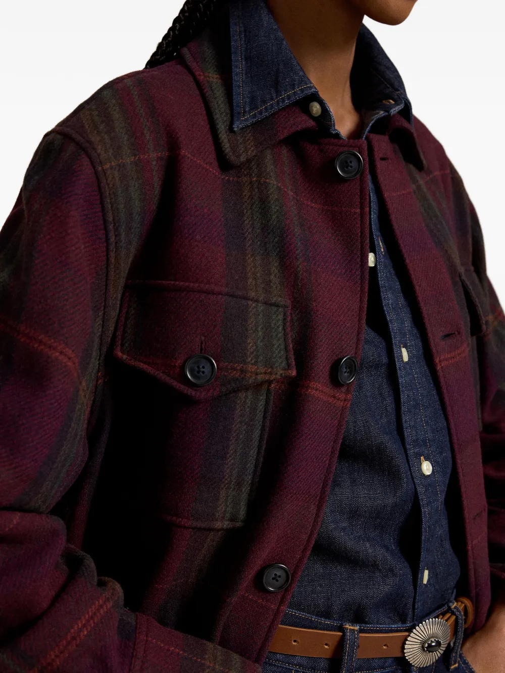 Polo Ralph Lauren Geruit shirtjack Bruin