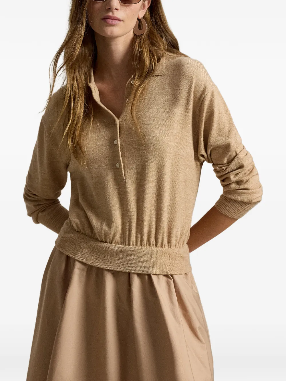 Polo Ralph Lauren Button-up jurk Beige