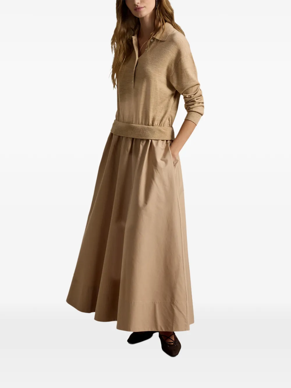 Polo Ralph Lauren Button-up jurk Beige