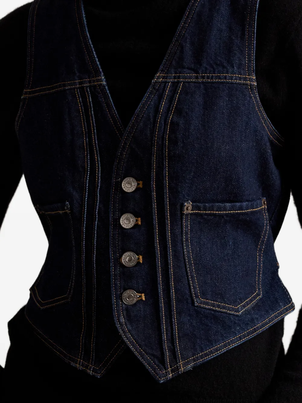 Polo Ralph Lauren Denim gilet met V-hals Blauw