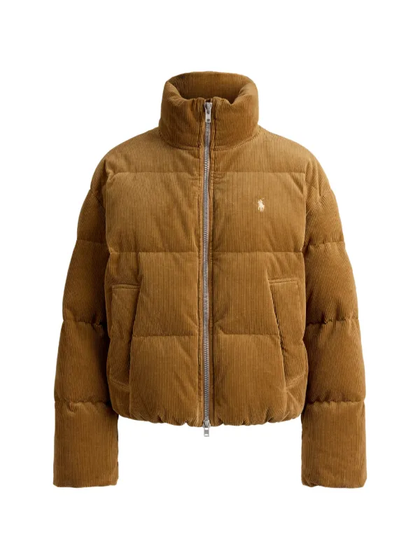 Polo Ralph Lauren Corduroy-effect Quilted Jacket in Brown