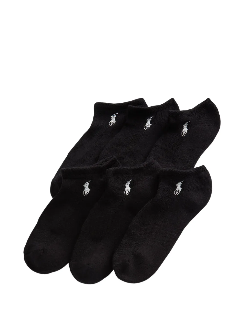 Polo Ralph Lauren Calzini con ricamo (6 pezzi) - Nero