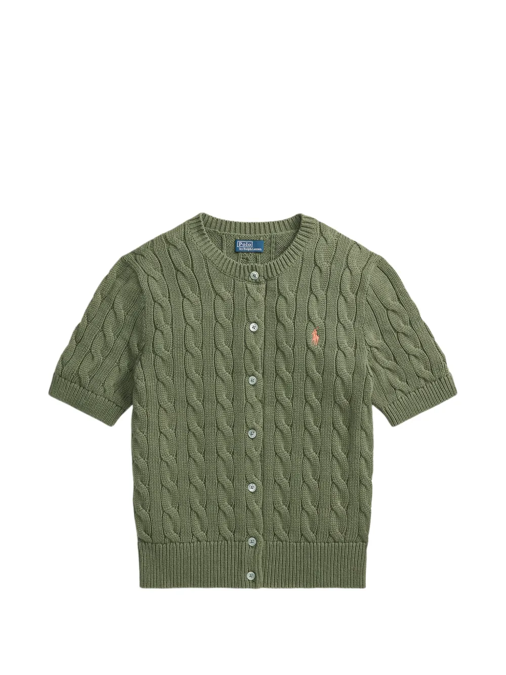 Polo Ralph Lauren Cardigan in cotone a trecce - Verde