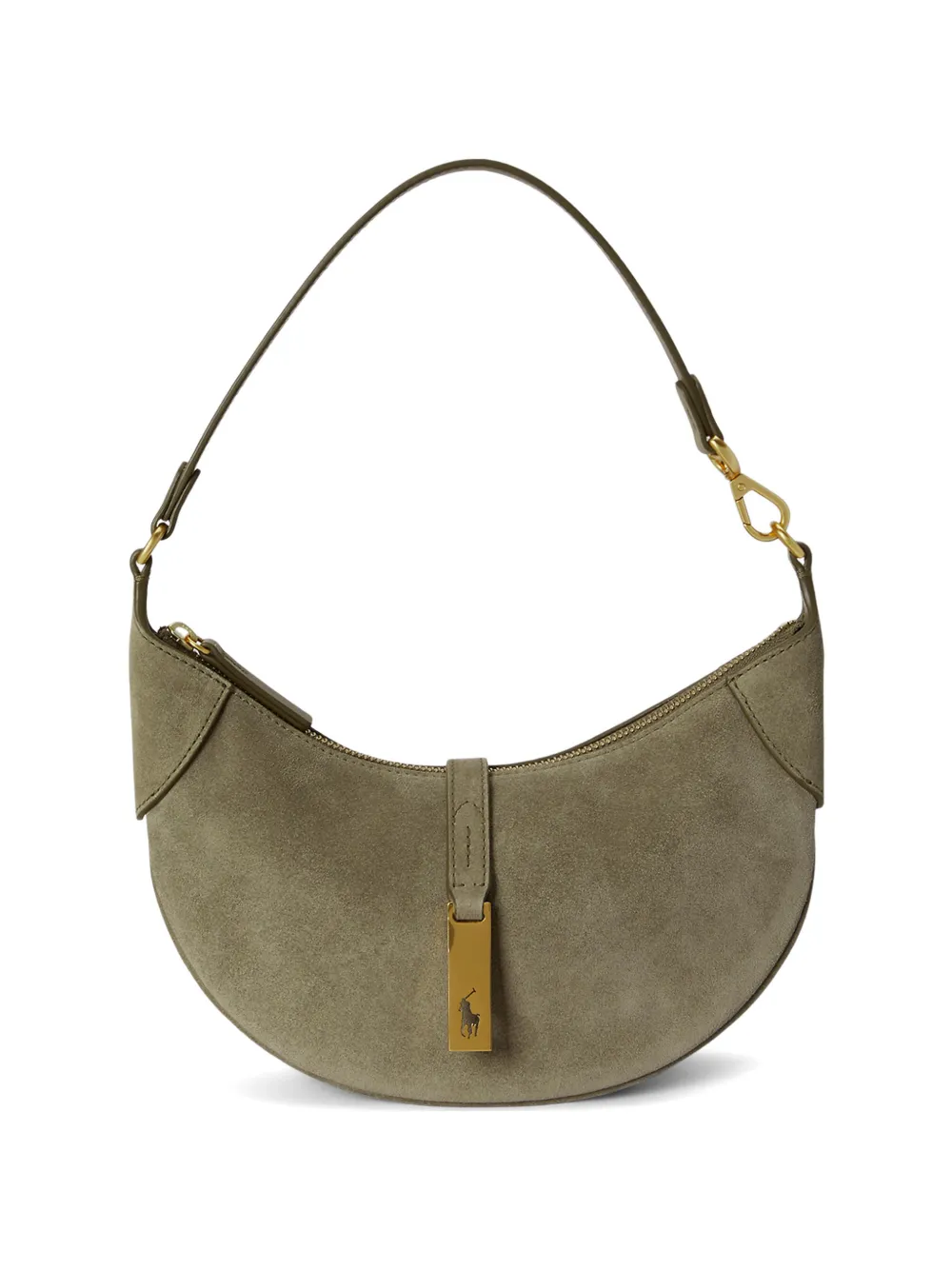Polo Ralph Lauren Polo ID suede shoulder bag - Grün