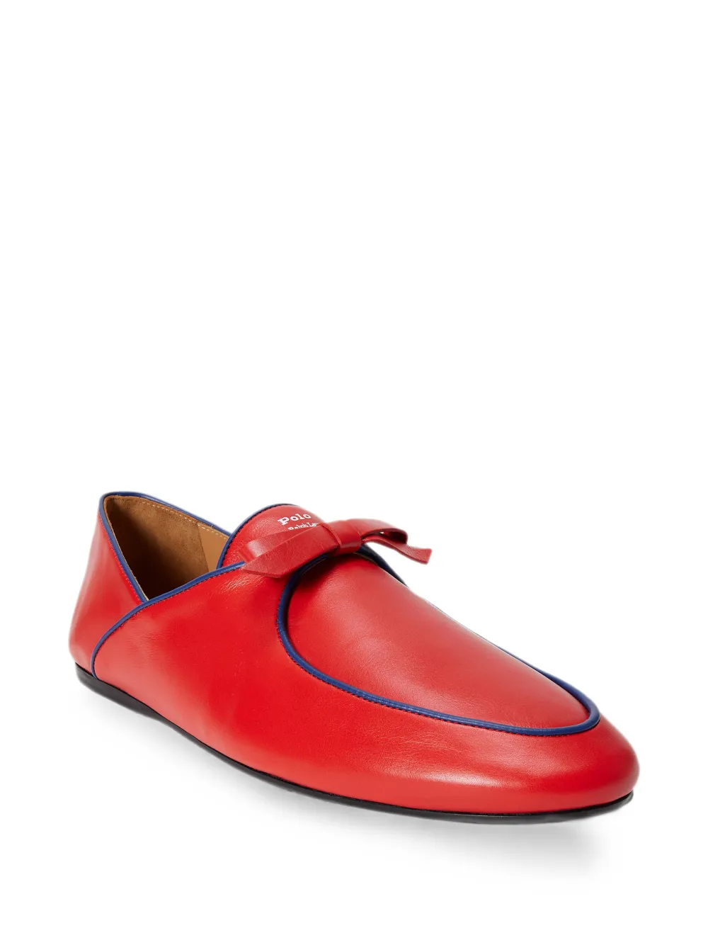 Polo Ralph Lauren Kalfsleren loafers met strik-detail Rood