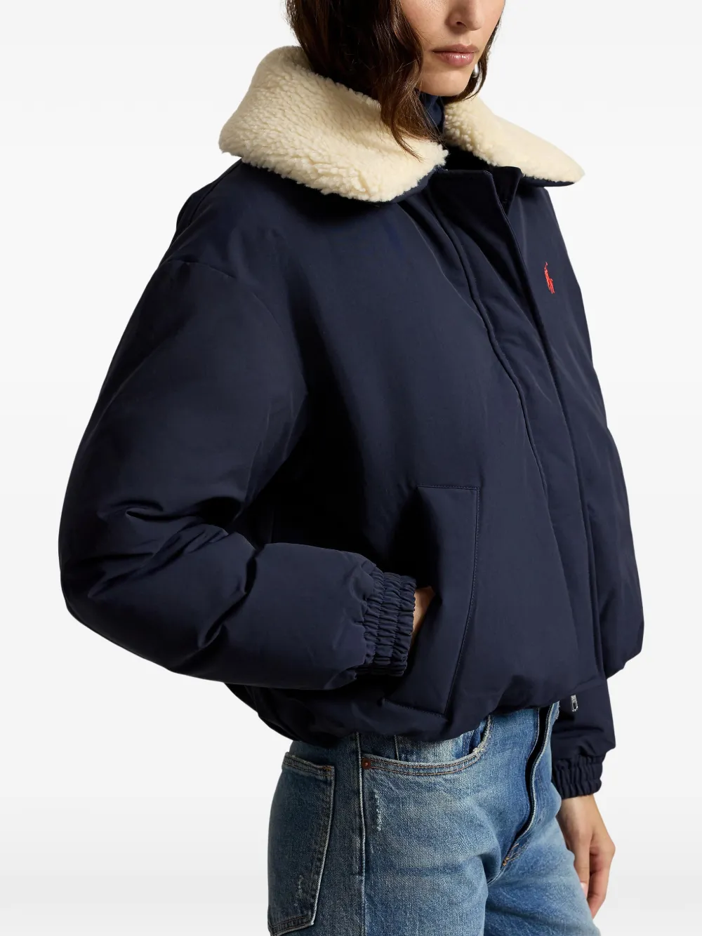 Polo Ralph Lauren Donsjack met hoge kraag Blauw