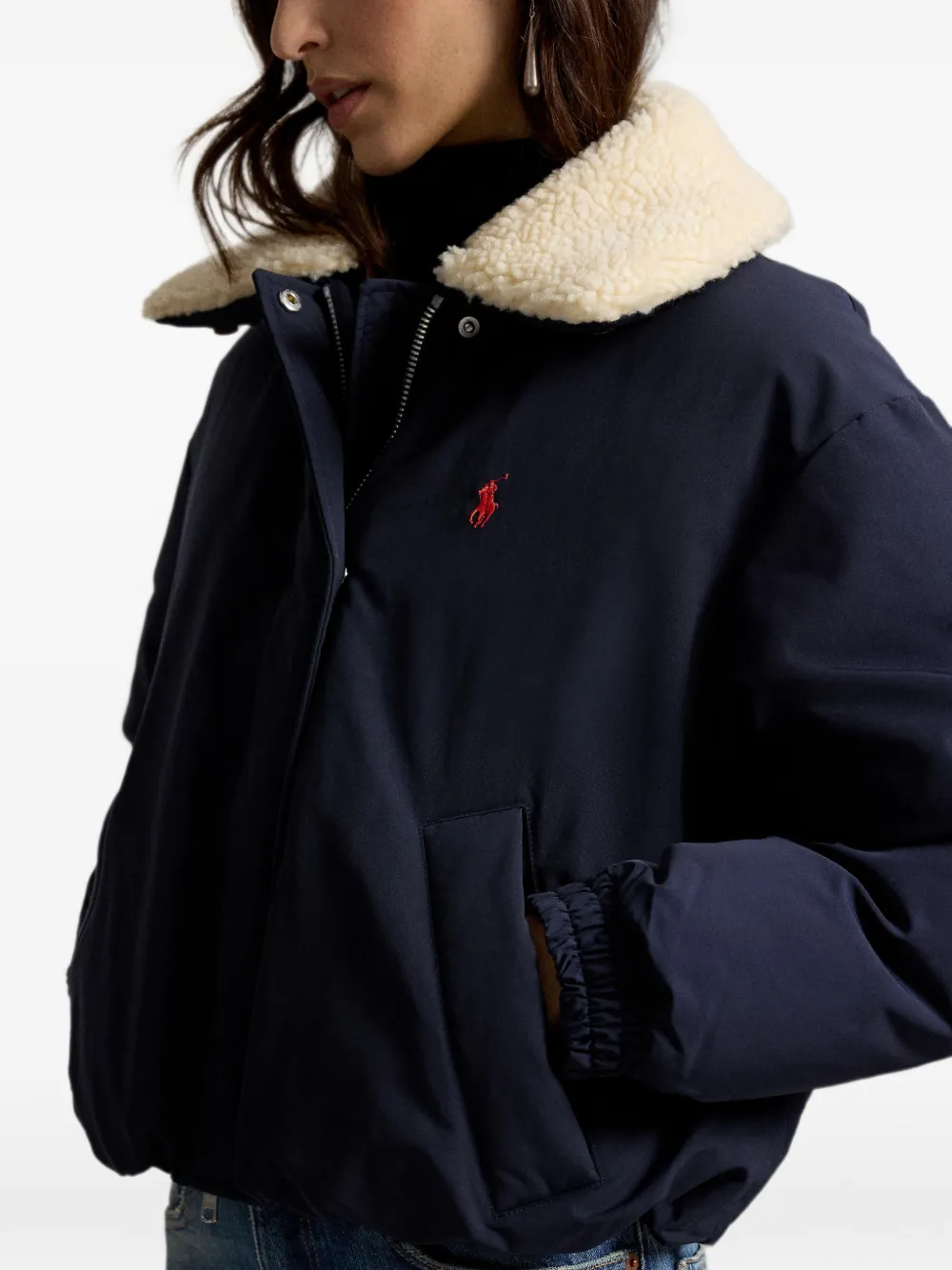 Polo Ralph Lauren Donsjack met hoge kraag Blauw