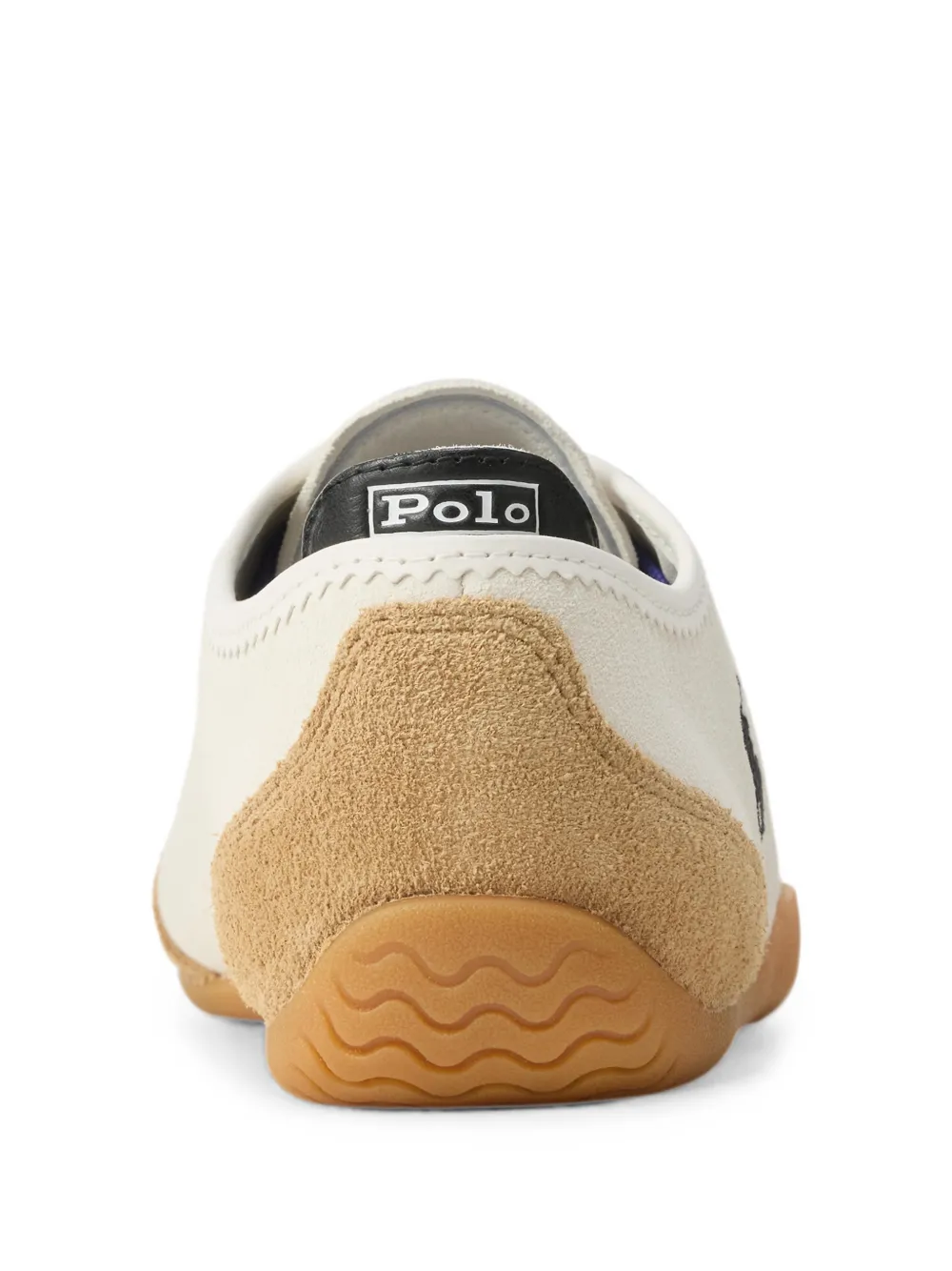 Polo Ralph Lauren Sneakers met suède vlakken en geborduurd logo Beige