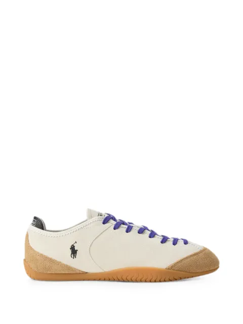Polo Ralph Lauren baskets à logo brodé et empiècements en daim
