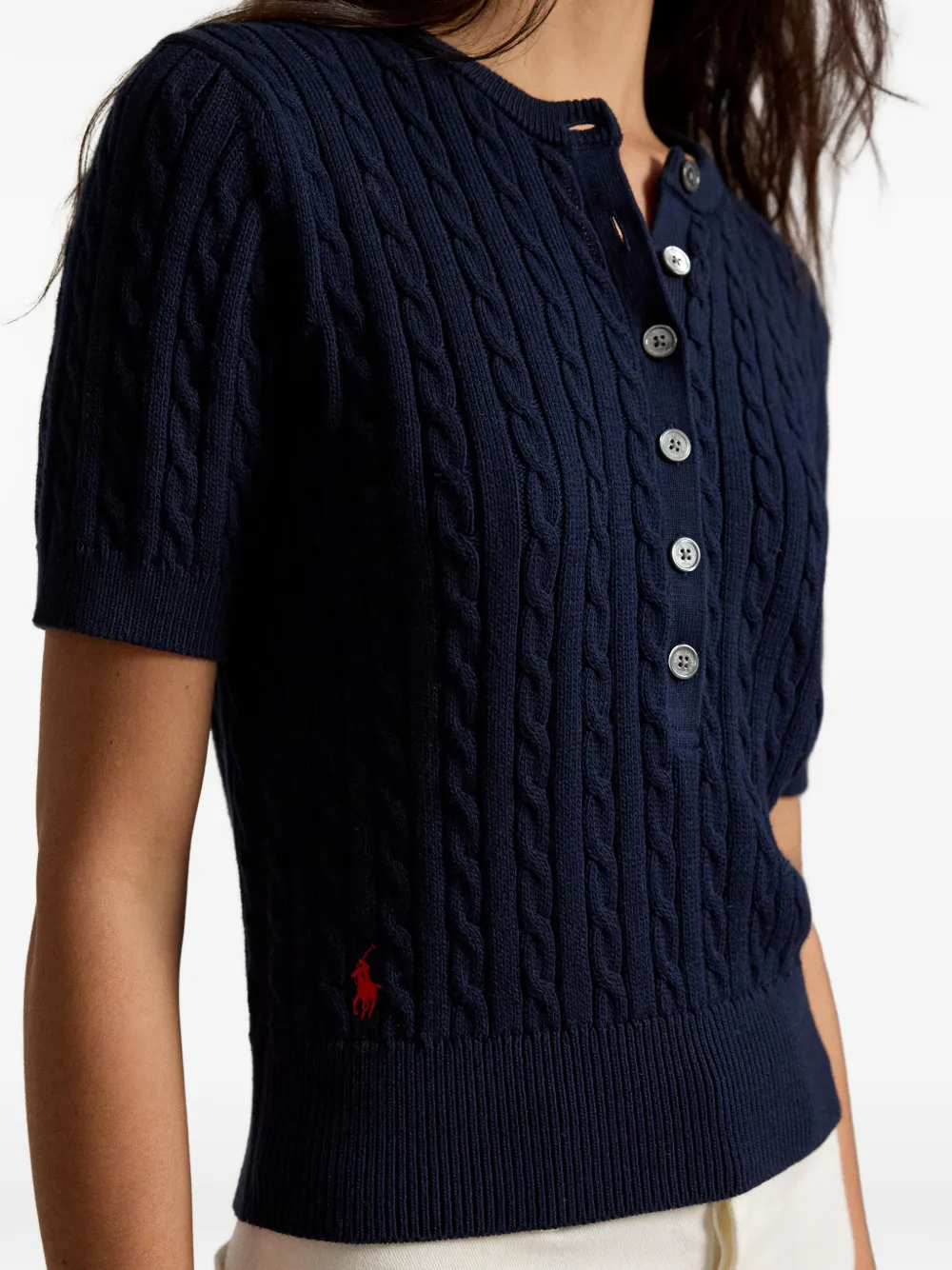 Polo Ralph Lauren Kabelgebreide top Blauw