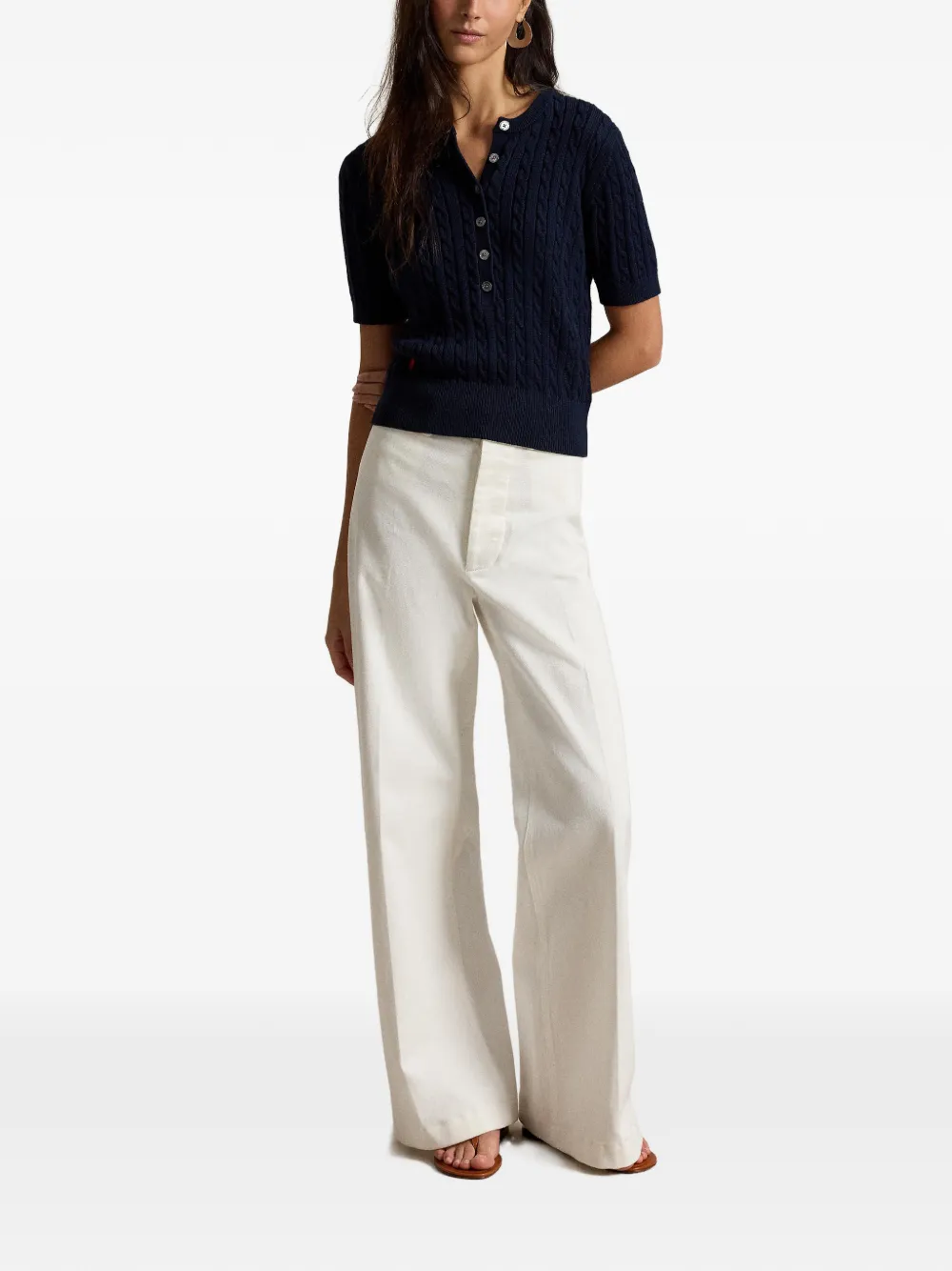 Polo Ralph Lauren Kabelgebreide top Blauw
