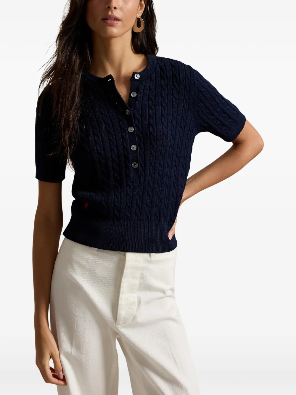Polo Ralph Lauren Kabelgebreide top Blauw