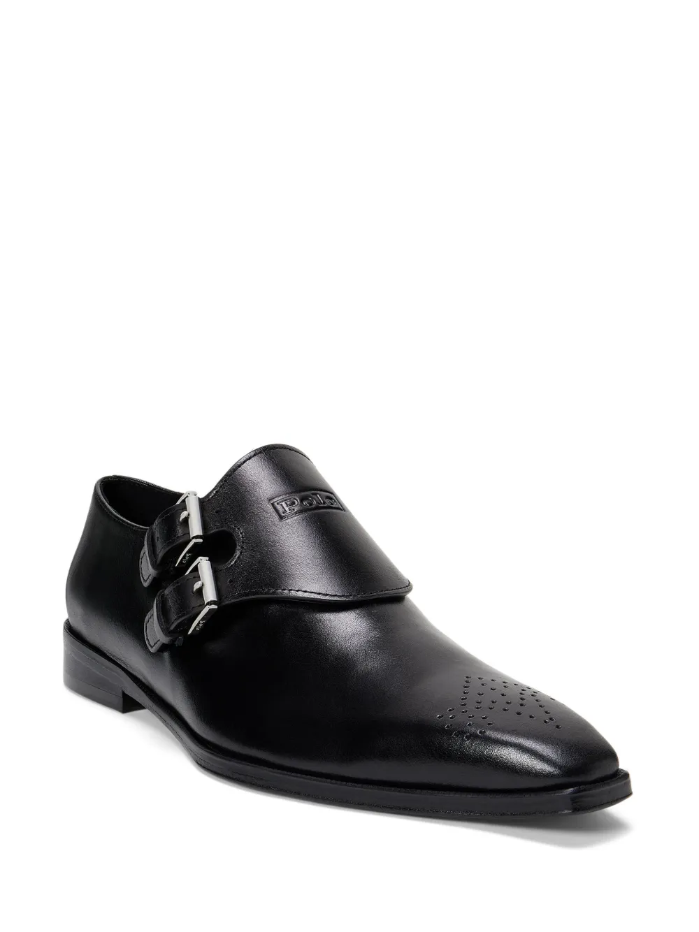 Polo Ralph Lauren Leren gespschoenen Zwart