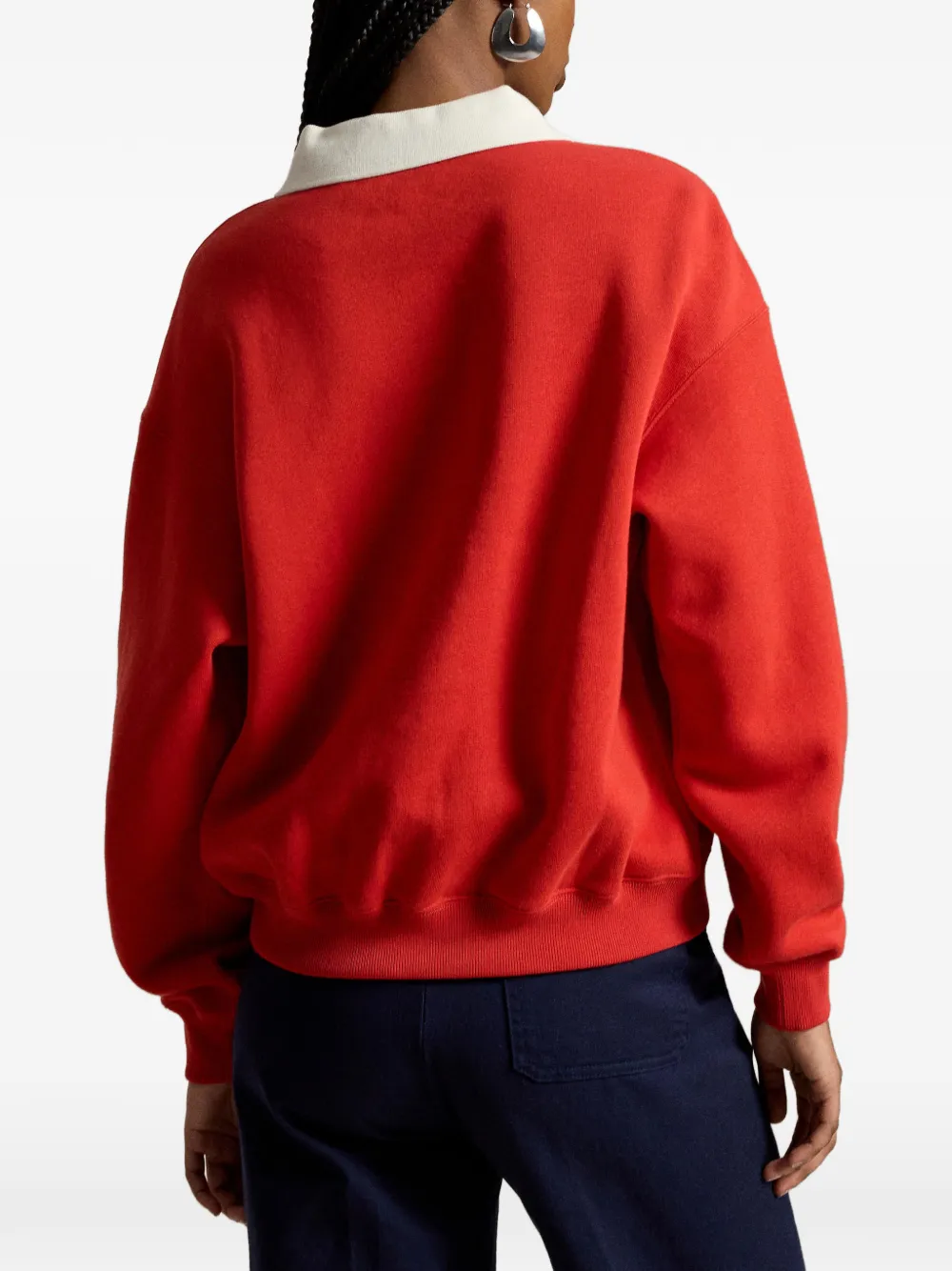 Polo Ralph Lauren Trui met gelaagde kraag en wapenschild Rood
