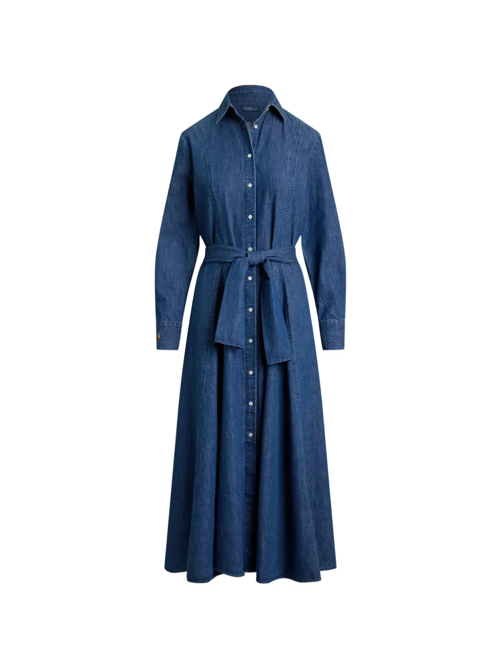 Polo Ralph Lauren Chemisier midi con cintura - Blu