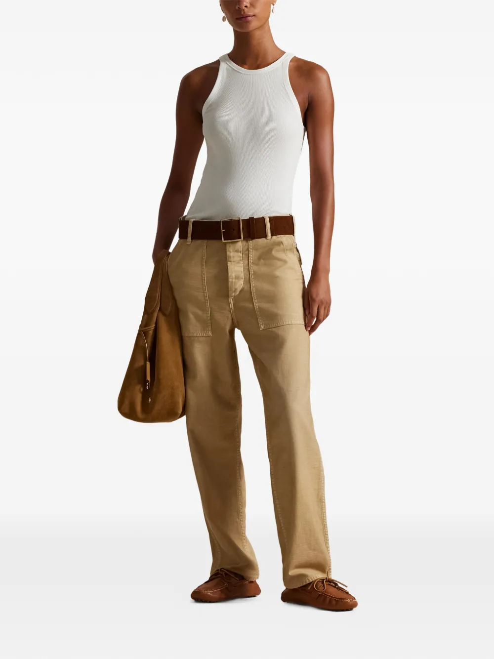 Polo Ralph Lauren Broek met knopen Beige
