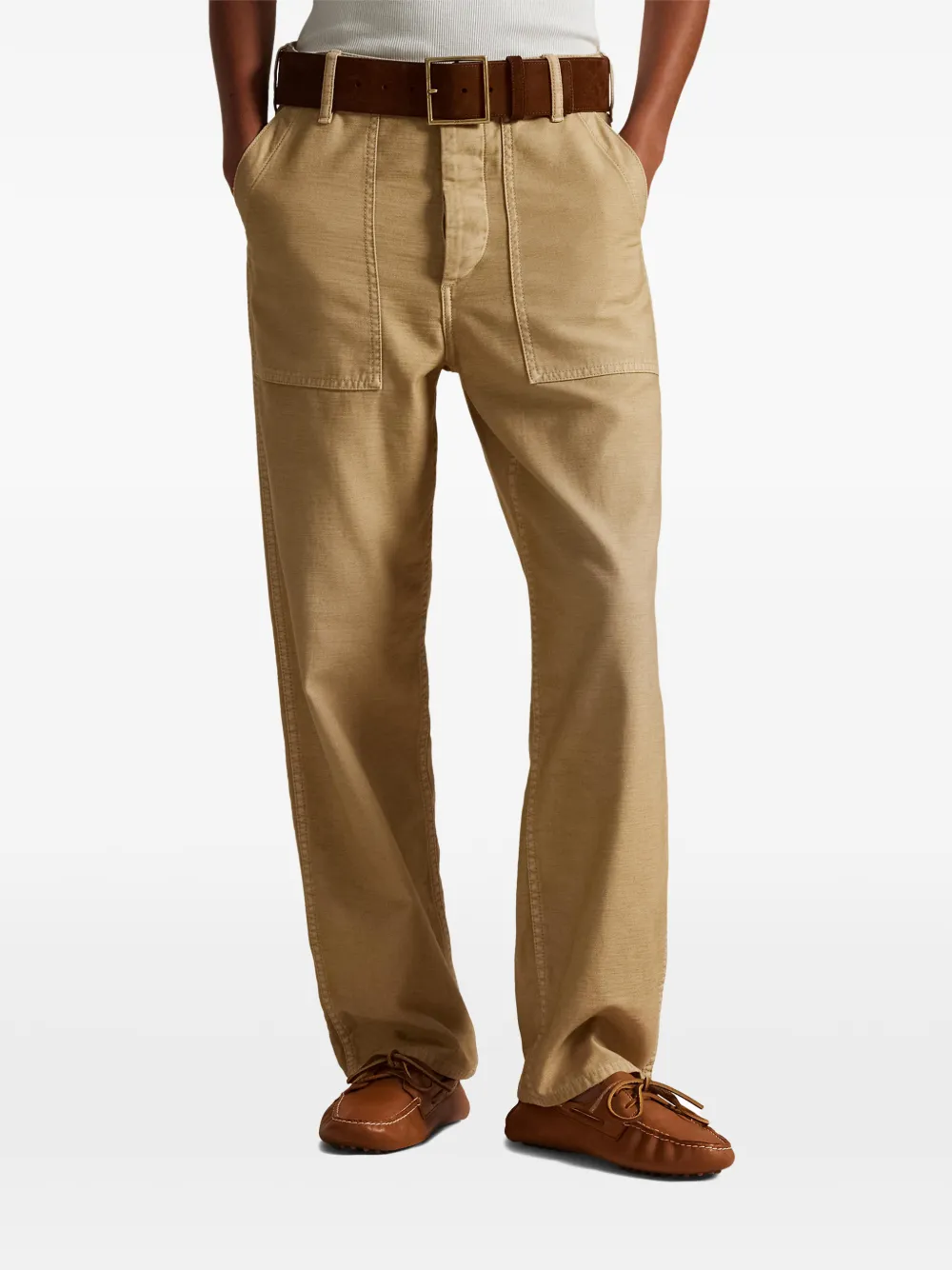 Polo Ralph Lauren Broek met knopen Beige
