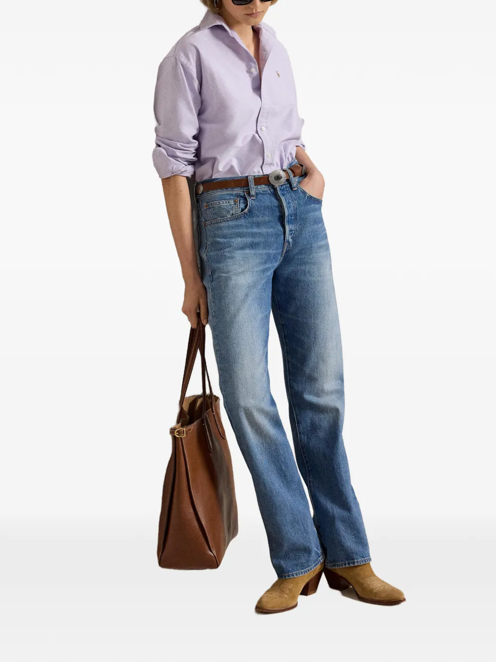 Polo Ralph Lauren Blouse met borduurwerk Paars