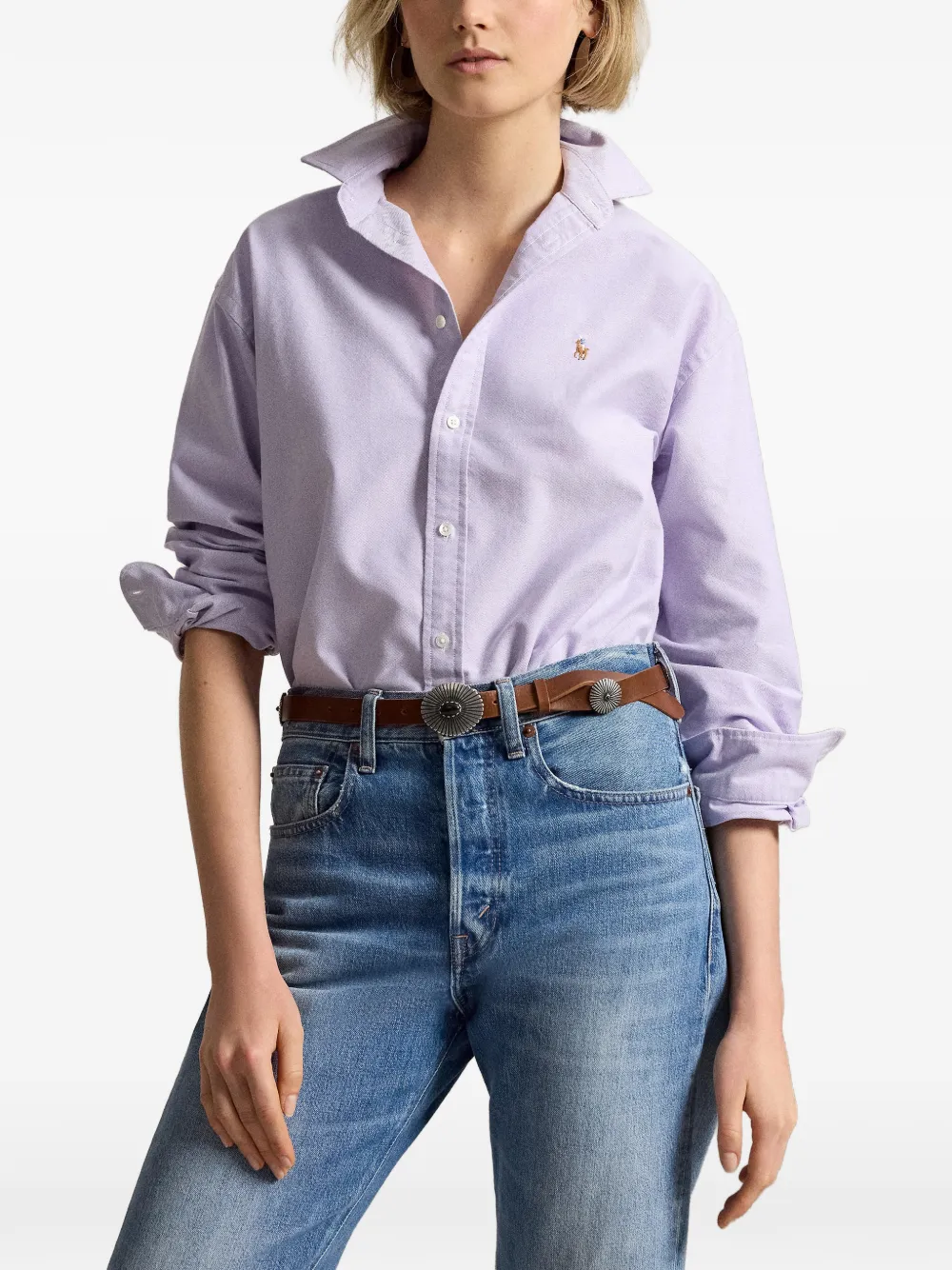 Polo Ralph Lauren Blouse met borduurwerk Paars