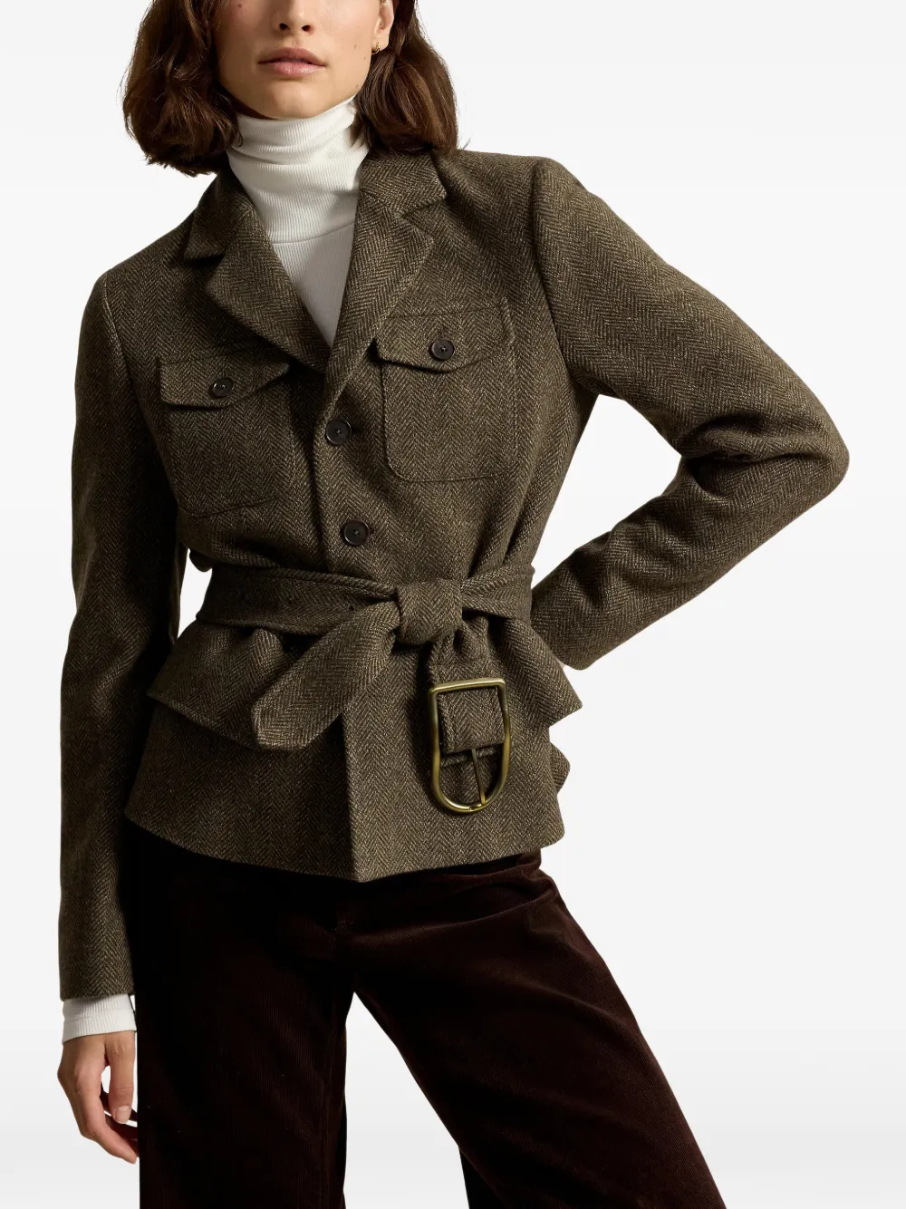 Polo Ralph Lauren Cargo jack met visgraatpatroon Groen