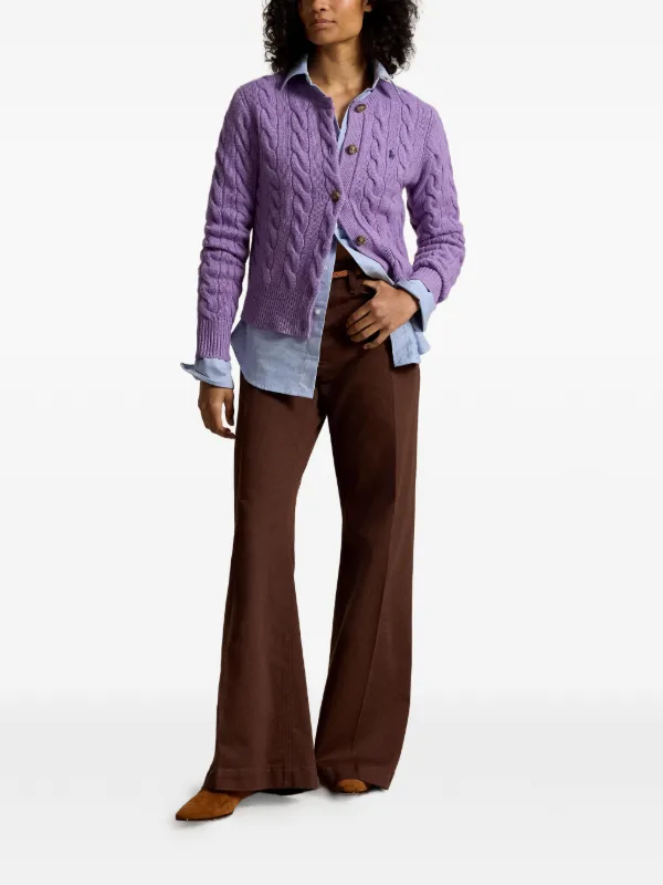 Polo Ralph Lauren cable-knit Cardigan | Purple | FARFETCH