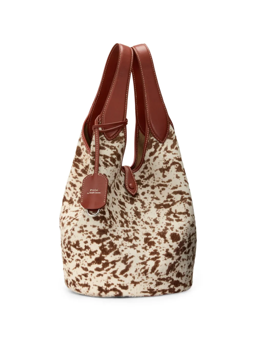 Polo Ralph Lauren Leren shopper Bruin