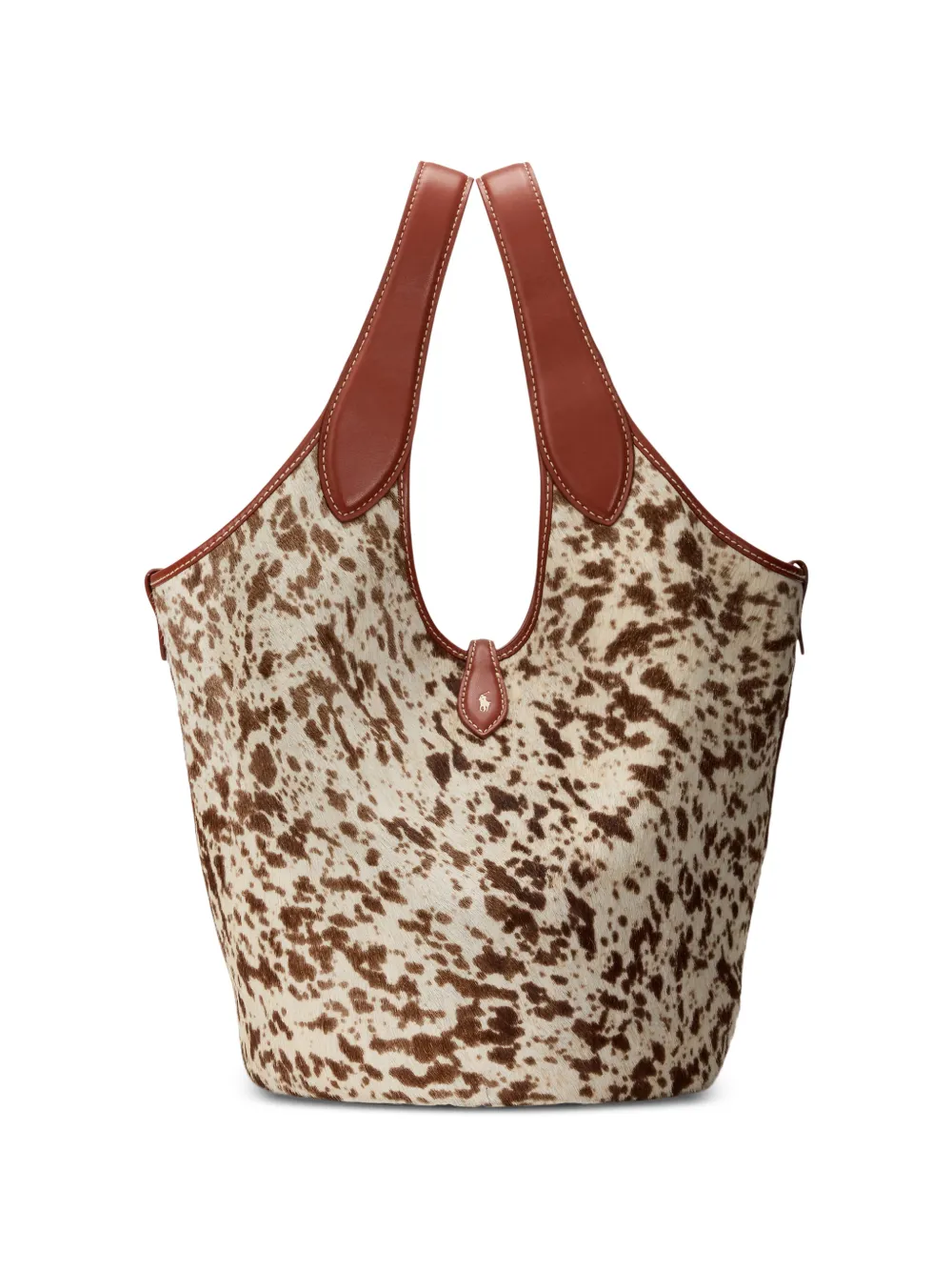 Polo Ralph Lauren Leren shopper Bruin