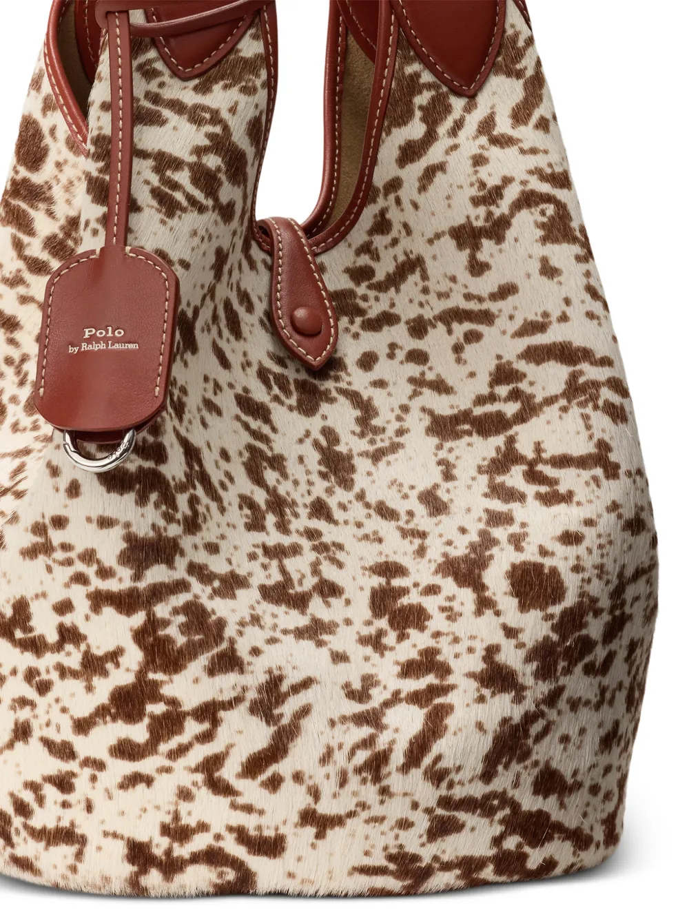 Polo Ralph Lauren Leren shopper Bruin