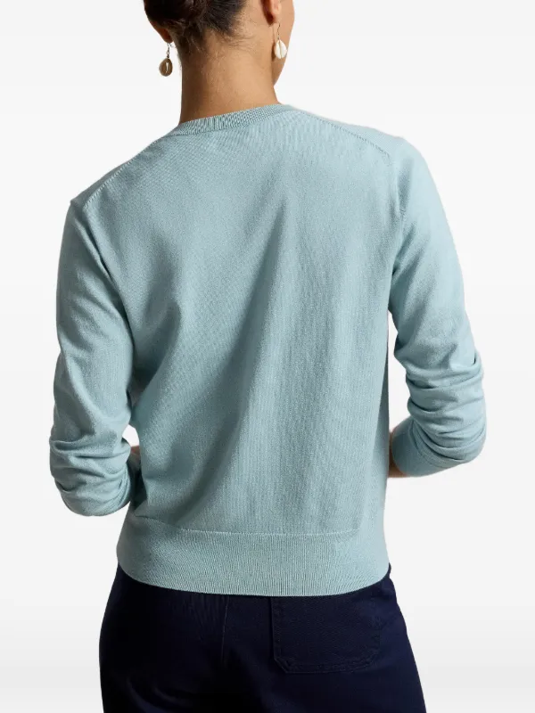 Polo Ralph Lauren クルーネック カーディガン | ブルー | FARFETCH JP