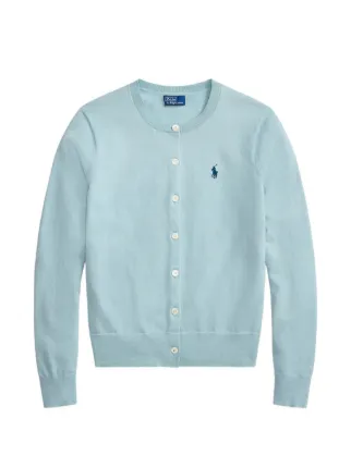 【本日価格】polo ralph lauren カーディガン　水色　長袖 Polo Ralph Lauren クルーネック カーディガン | ブルー | FARFETCH JP