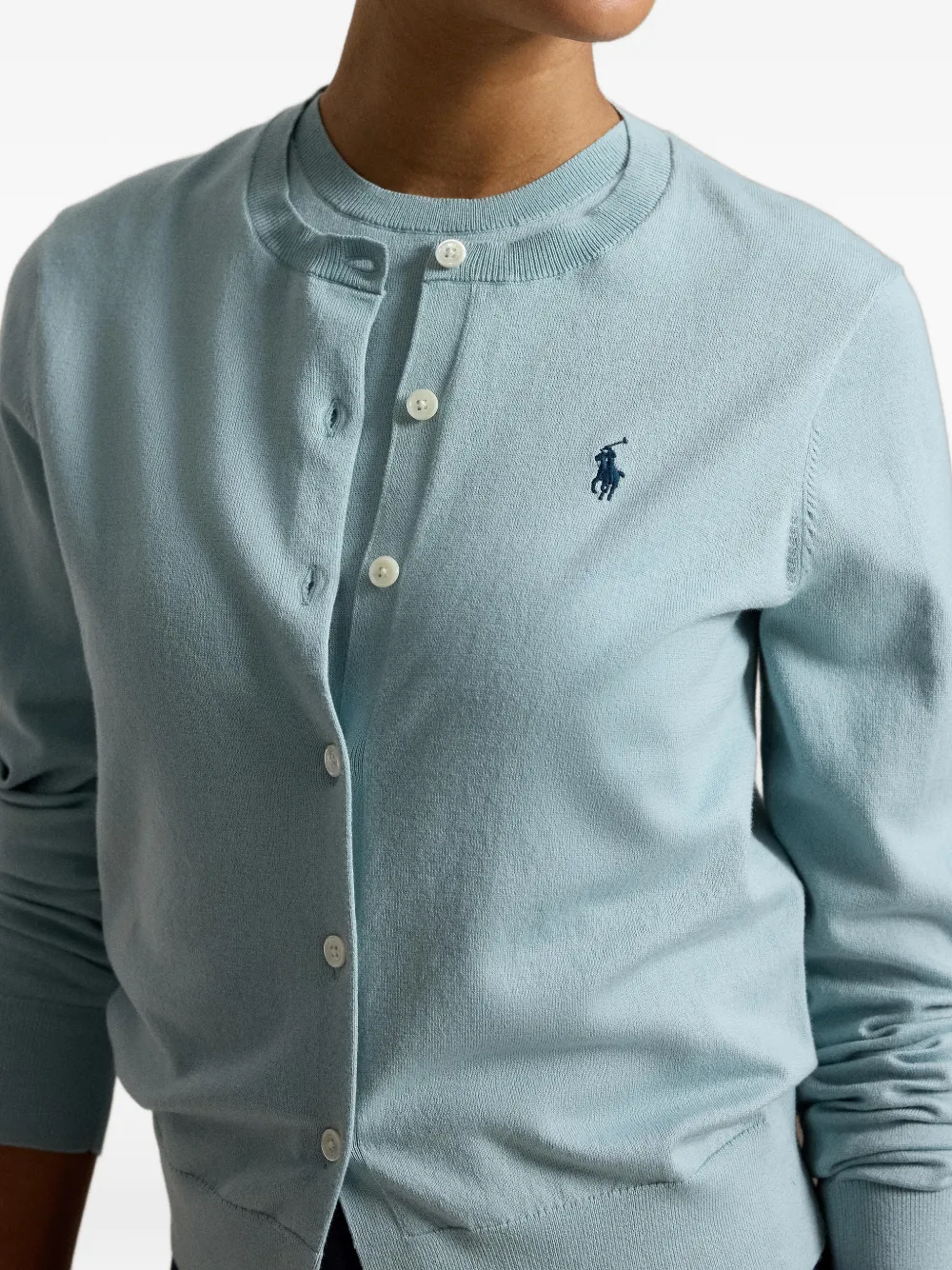 Polo Ralph Lauren Vest van katoenblend met ronde hals Blauw