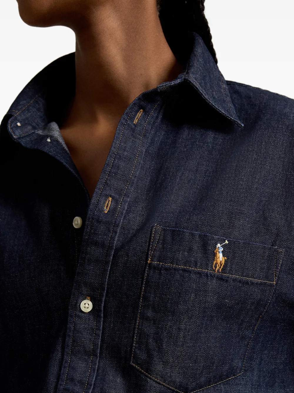 Polo Ralph Lauren Overhemd met geborduurd logo en zak Blauw