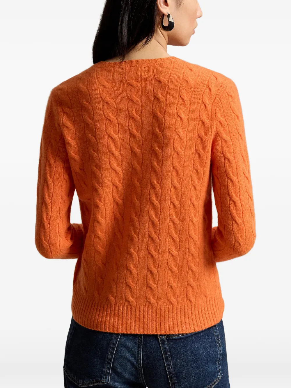 Polo Ralph Lauren Kabelgebreide trui met borduurwerk Oranje