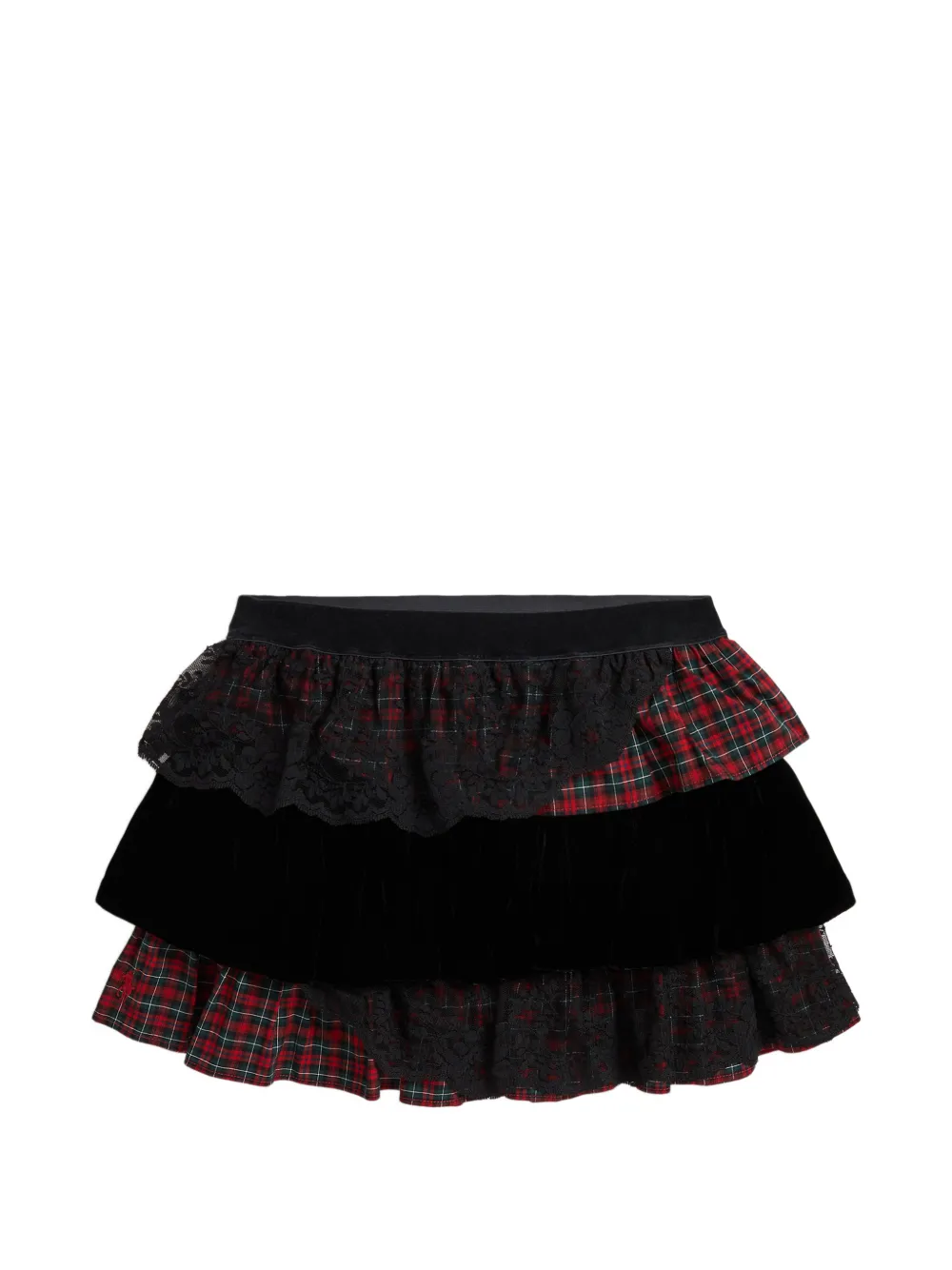 POLO RALPH LAUREN KIDS jupe à motif tartan - Noir