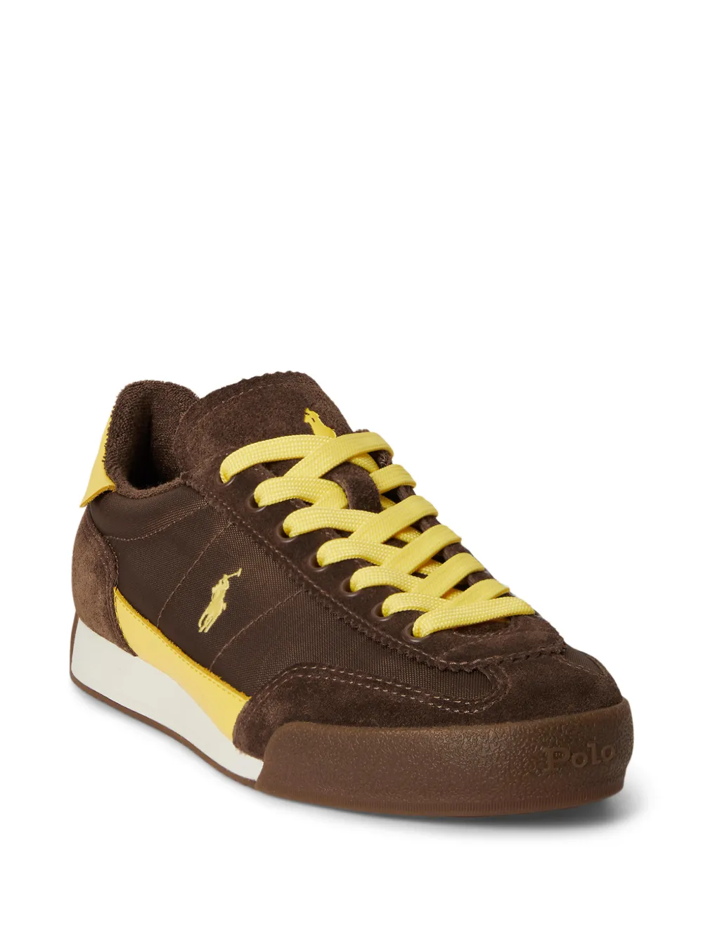 Polo Ralph Lauren Sneakers met logo Bruin