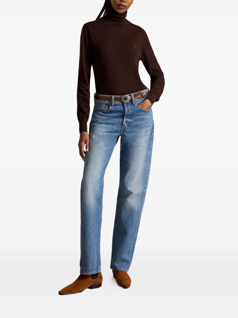 Polo Ralph Lauren Wollen coltrui Bruin