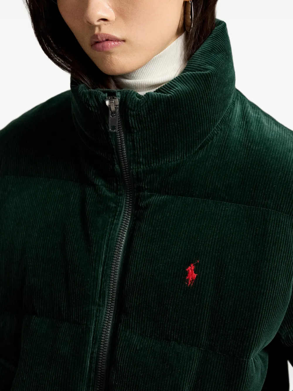 Polo Ralph Lauren Ribfluwelen donsjas Groen